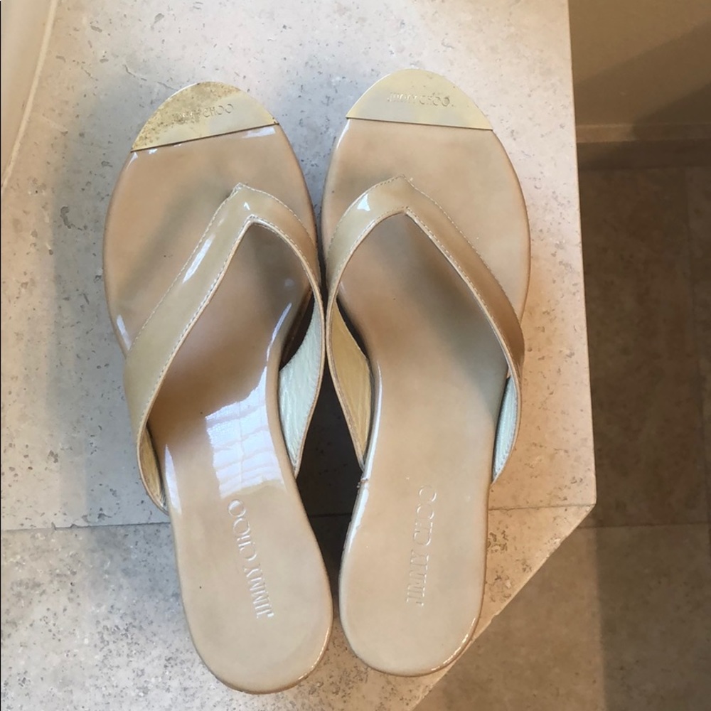 Jimmy Choo gold heel sandals
